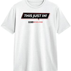 White “THIS JUST IN!” Short-Sleeve T-Shirt
